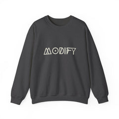 Modify Crewneck Sweatshirt — Minimalist Geometric 'MODIFY' Logo Pullover