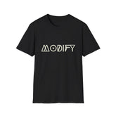 Modify Graphic T-Shirt — Retro Geometric Text Tee