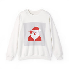 Minimal Santa Graphic Sweatshirt | Modern Santa, Geometric Holiday Crewneck