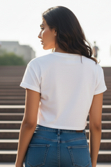 Women's Friends Bond White Crop Top