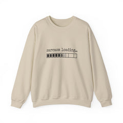Sarcasm Loading Sweatshirt — Funny Loading Bar Crewneck