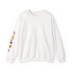 Crewneck Sweatshirt — Colorful Cute Animal Sleeve Graphic