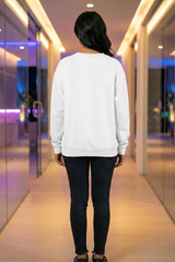 Women's White Gingerbread Man and Star Cookies Oversized Sweatshirt