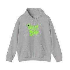 'Never Stop' Graffiti Hoodie - Neon Green Streetwear Pullover