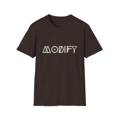 Modify Graphic T-Shirt — Retro Geometric Text Tee