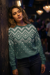 Women's Nordic Fair Isle & Polka Dot AOP Sweatshirt
