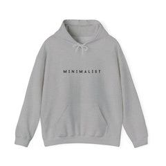 Minimalist Hoodie — Clean White 'MINIMALIST' Graphic Hooded Sweatshirt