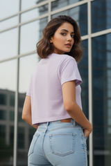 Women's I Made It Awkward Lavender Crop Top