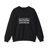 Laughing Gas Crewneck Sweatshirt — He He He Chemical Element Design