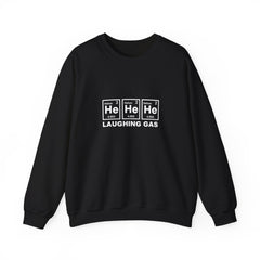 Laughing Gas Crewneck Sweatshirt — He He He Chemical Element Design