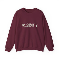Modify Crewneck Sweatshirt — Minimalist Geometric 'MODIFY' Logo Pullover