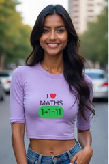 Women's "Math's Humor" Crop Top