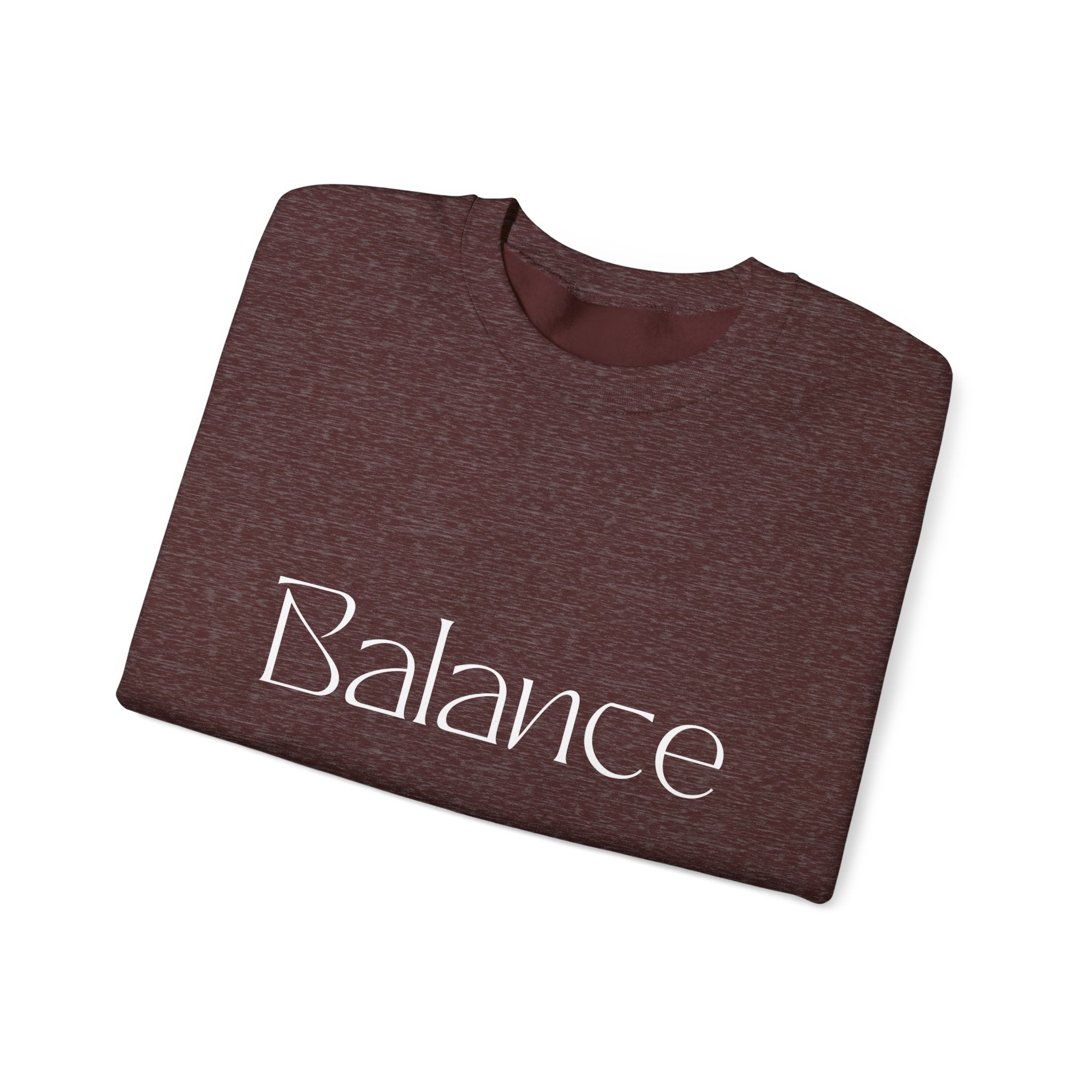 Balance Crewneck Sweatshirt — Minimal Wellness Graphic Sweatshirt