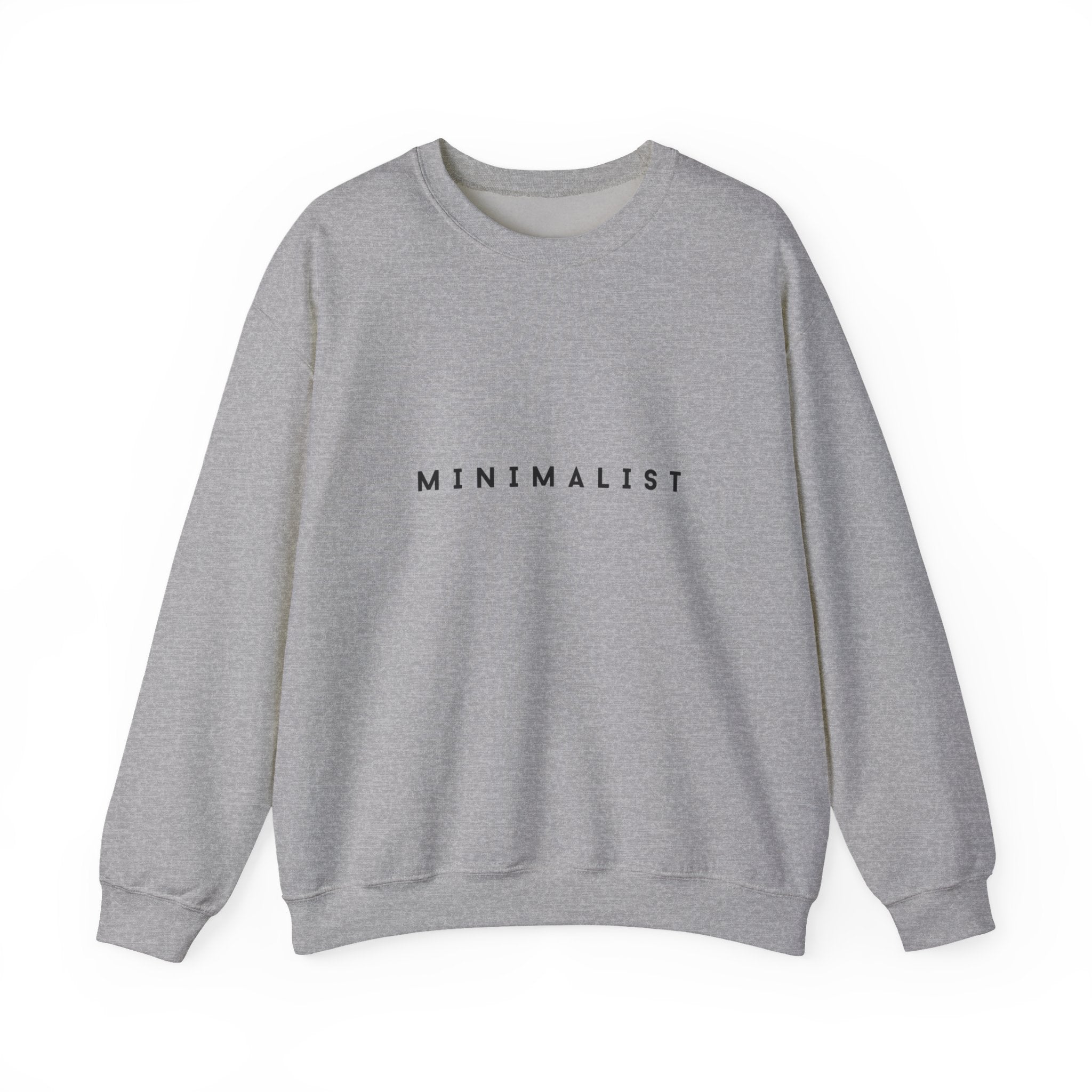 Minimalist Crewneck Sweatshirt — Simple 'MINIMALIST' Graphic Pullover