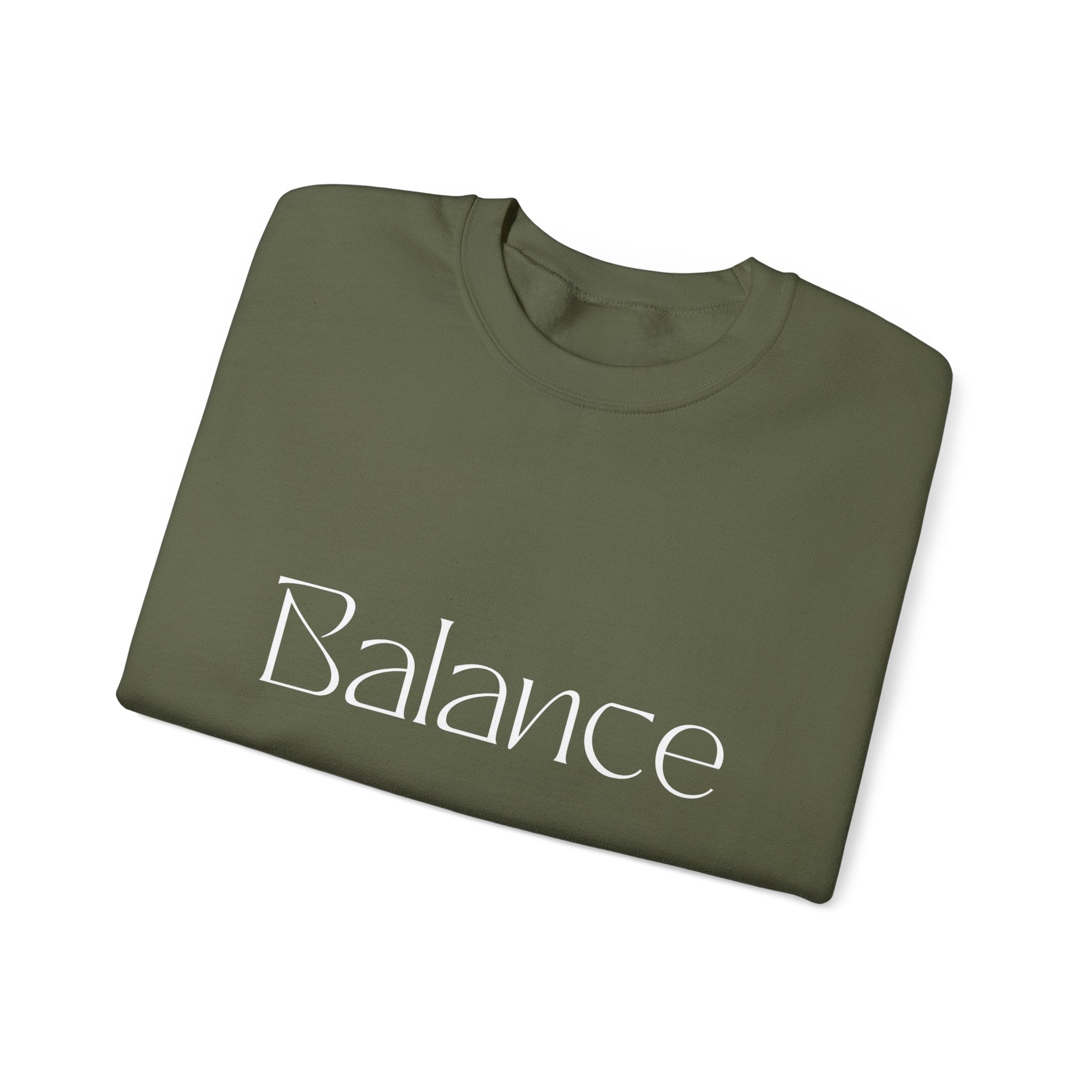 Balance Crewneck Sweatshirt — Minimal Wellness Graphic Sweatshirt