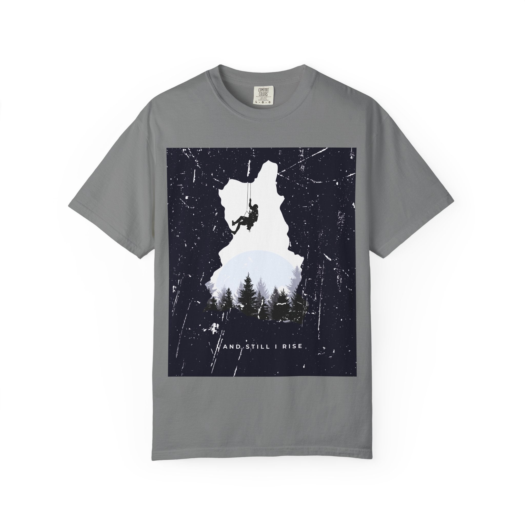 Climber Silhouette T-Shirt — And Still I Rise Mountain Adventure Tee
