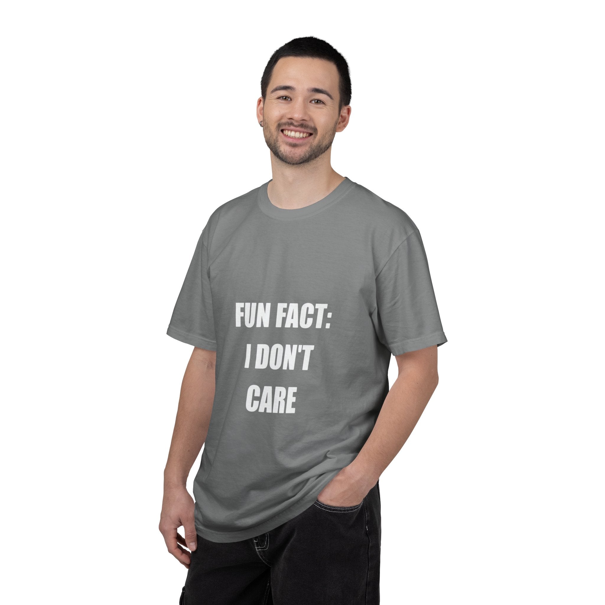 I Don't Care T-Shirt — Funny Graphic Tee, 'FUN FACT: I DON'T CARE' Casual Statement Shirt