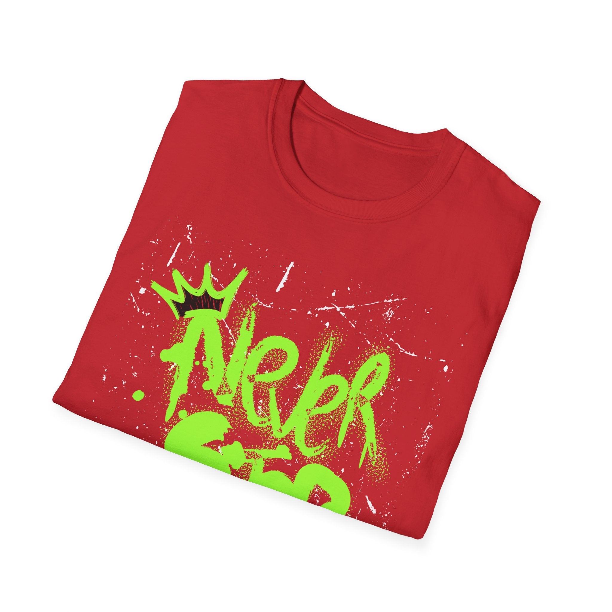 Never Stop Graffiti T-Shirt — Neon Green Street Art Tee