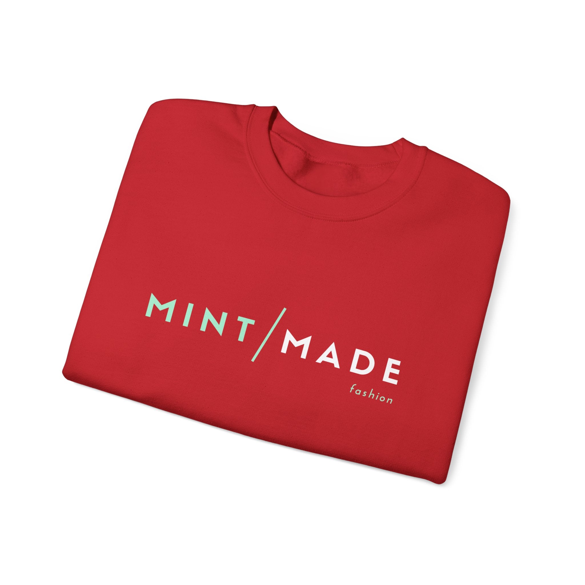 Mint Made Crewneck Sweatshirt — Minimal Logo Cozy Pullover