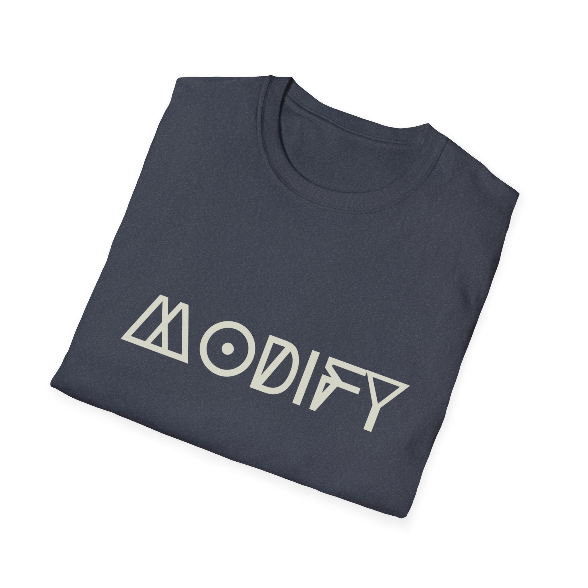 Modify Graphic T-Shirt — Retro Geometric Text Tee