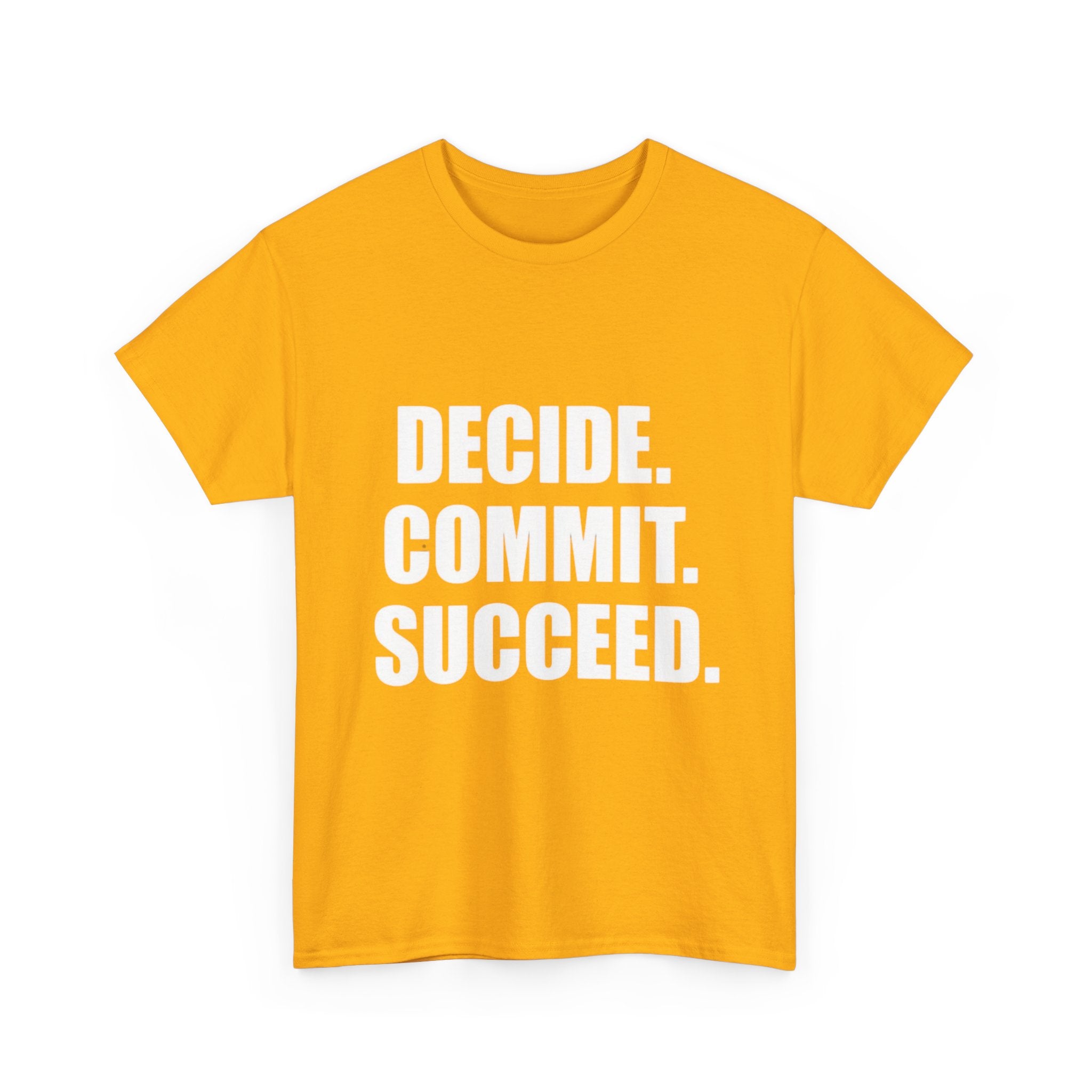 Decide. Commit. Succeed. Tee — Motivational Men's Black T-Shirt