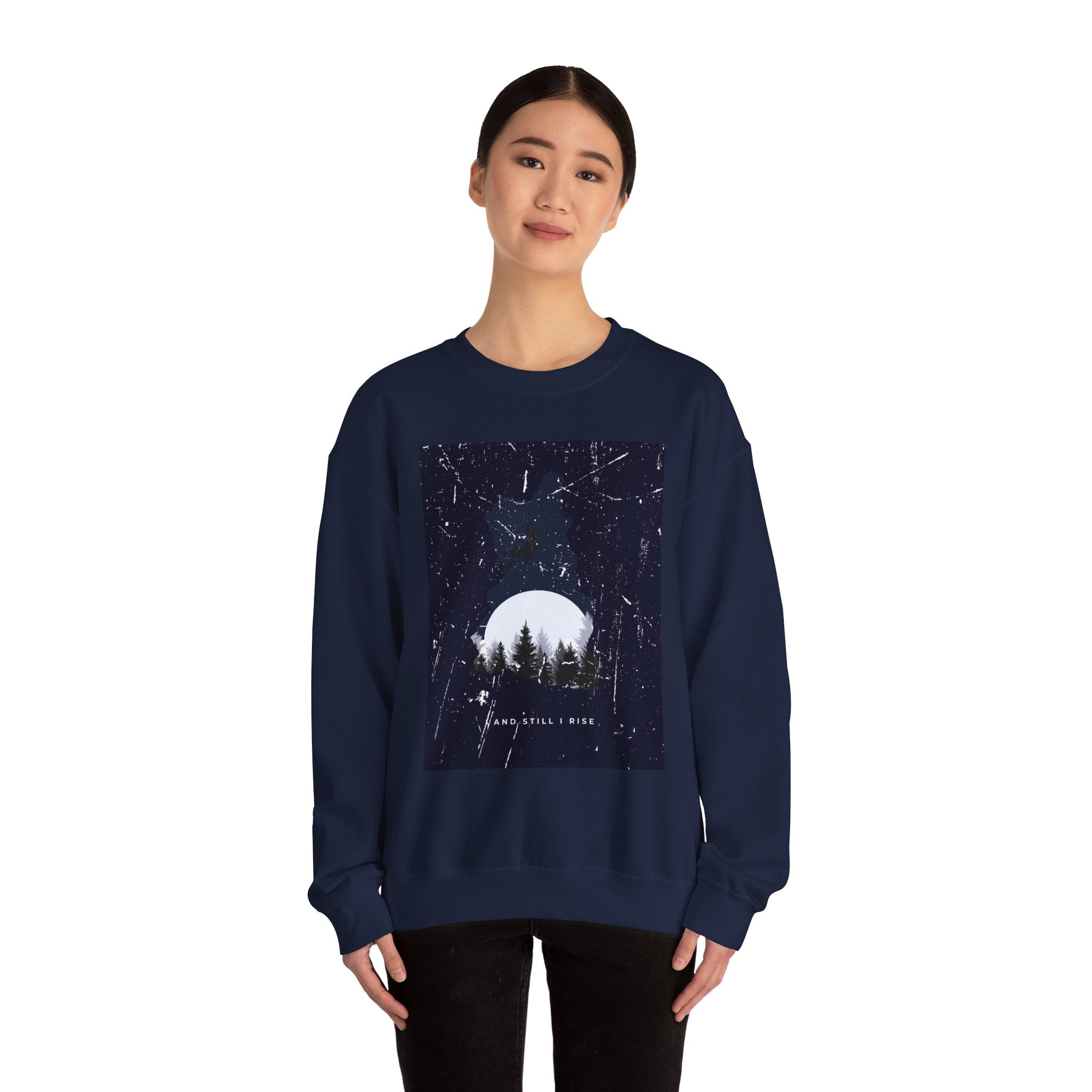 Adventure Snowboarder Graphic Sweatshirt — 'Find Your Wild' Mountain Crewneck