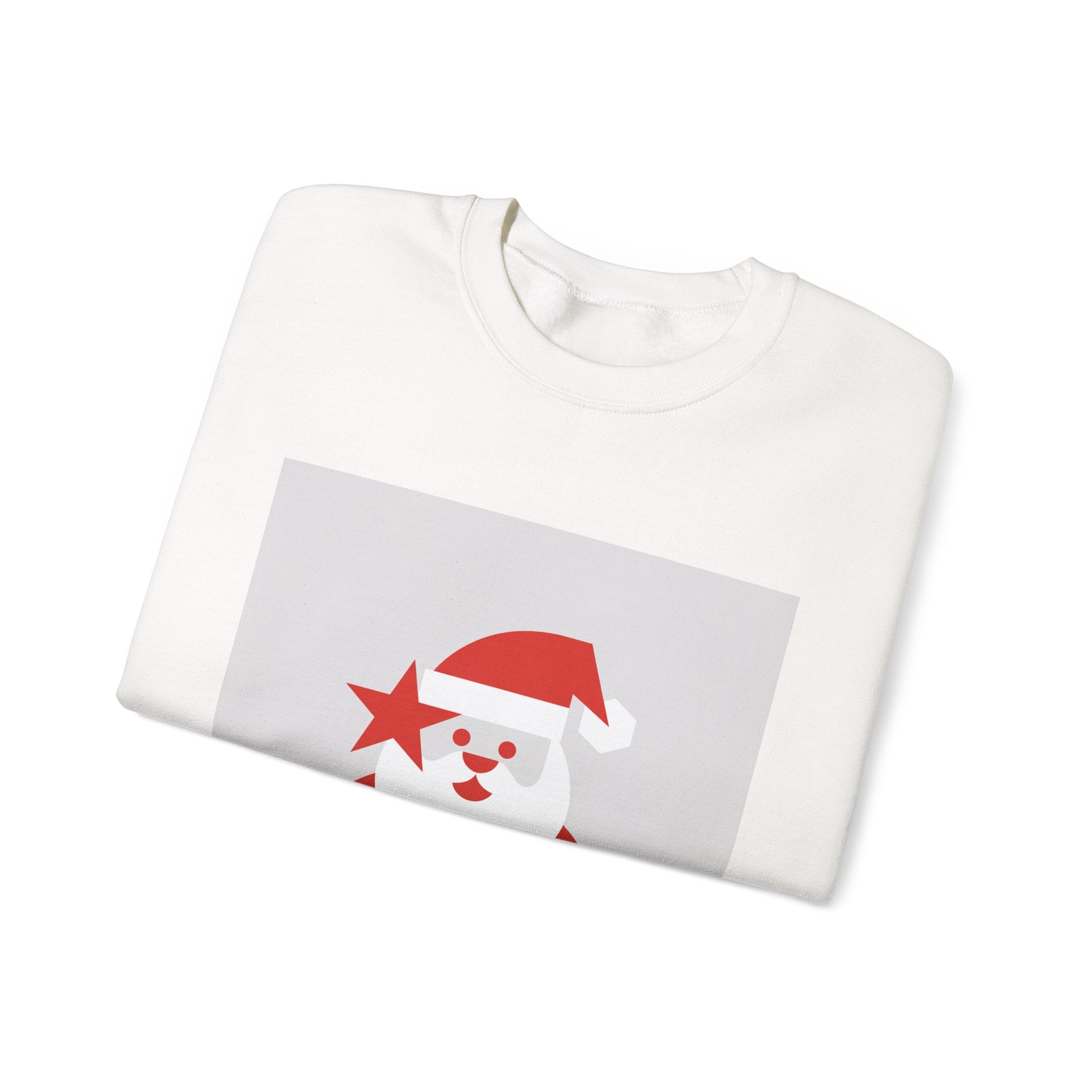 Minimal Santa Graphic Sweatshirt | Modern Santa, Geometric Holiday Crewneck