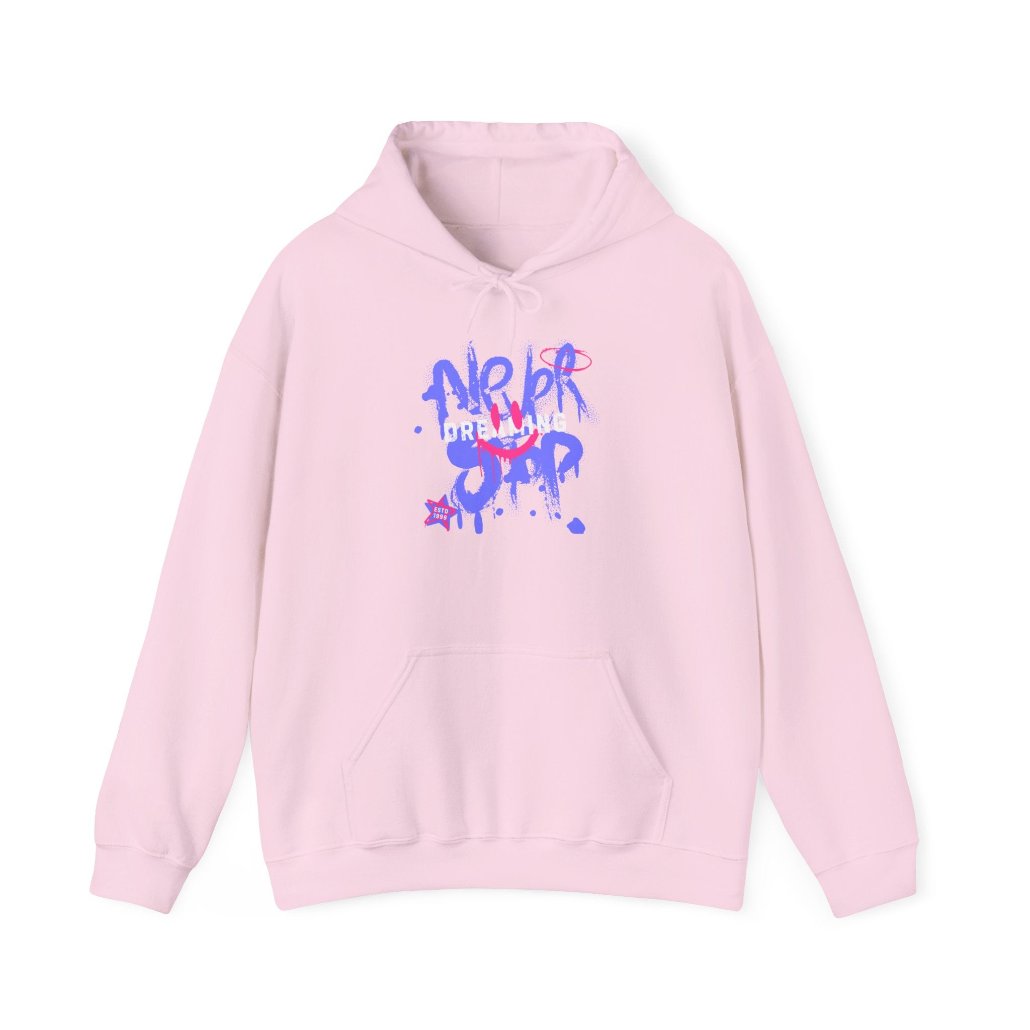 Graffiti Smile Hoodie — Playful Drip Streetwear Pullover