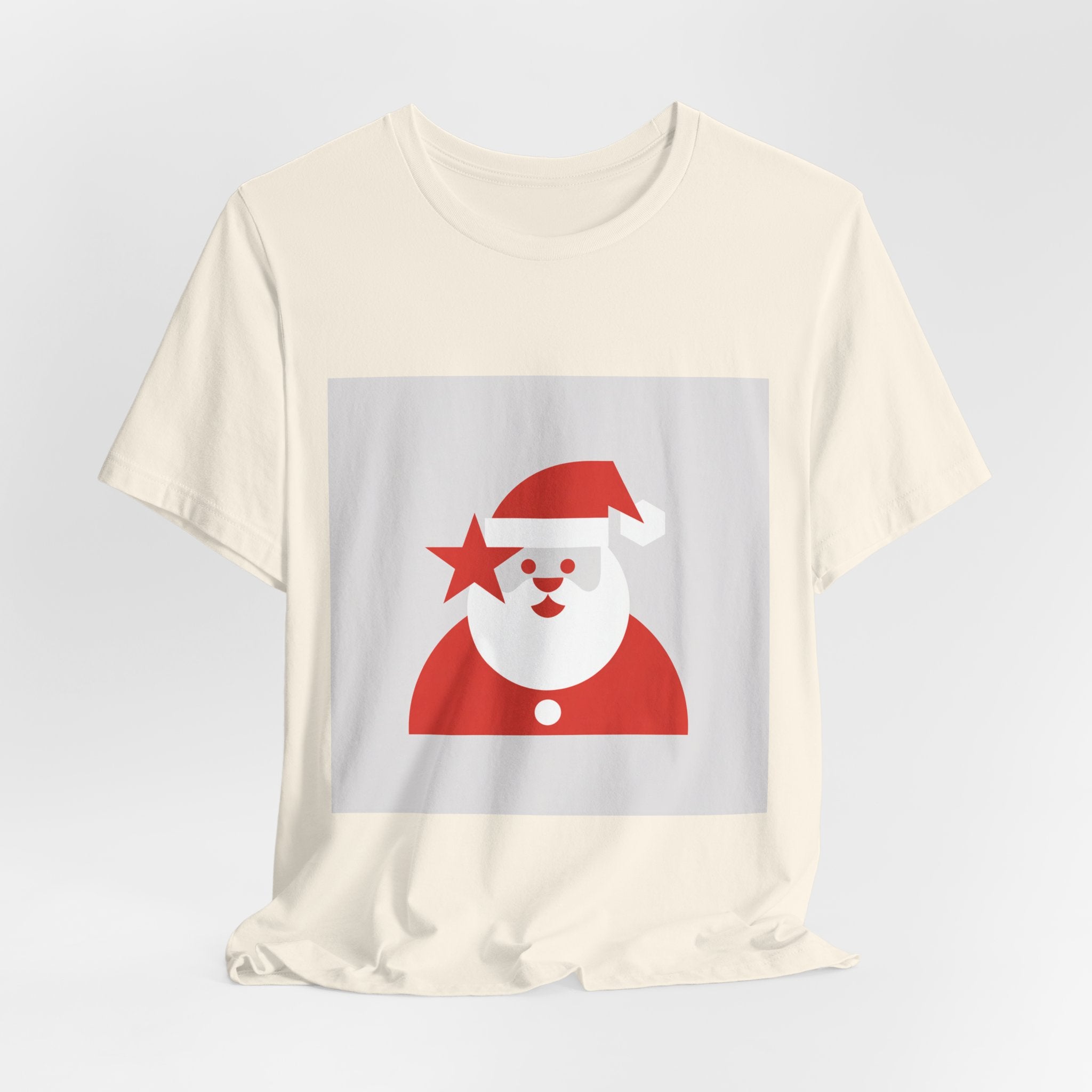 Minimal Santa Graphic Tee | Modern Santa Graphic, Geometric Santa