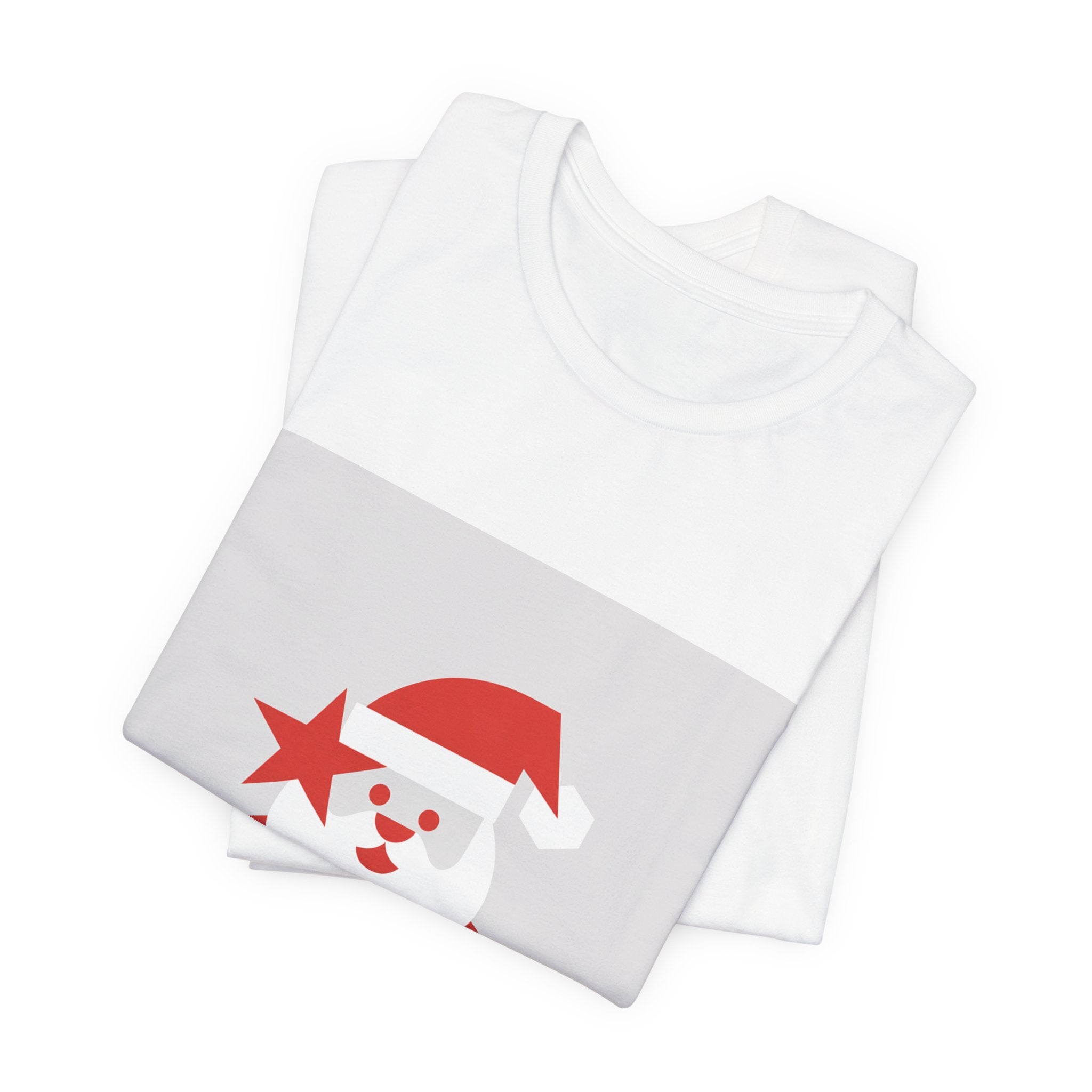 Minimal Santa Graphic Tee | Modern Santa Graphic, Geometric Santa