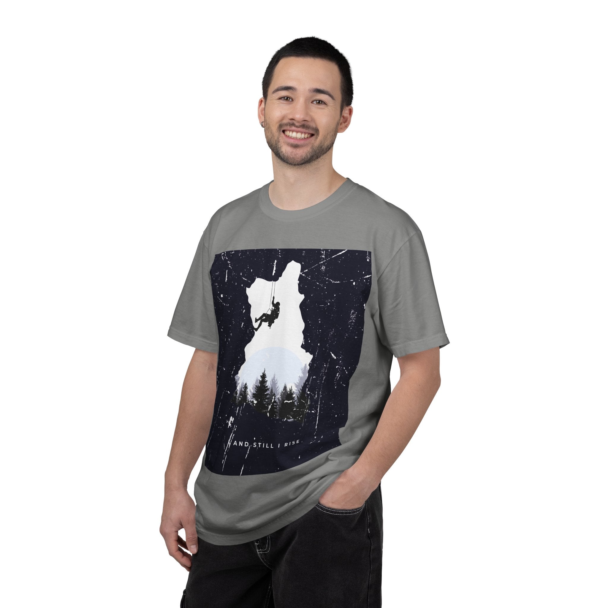 Climber Silhouette T-Shirt — And Still I Rise Mountain Adventure Tee
