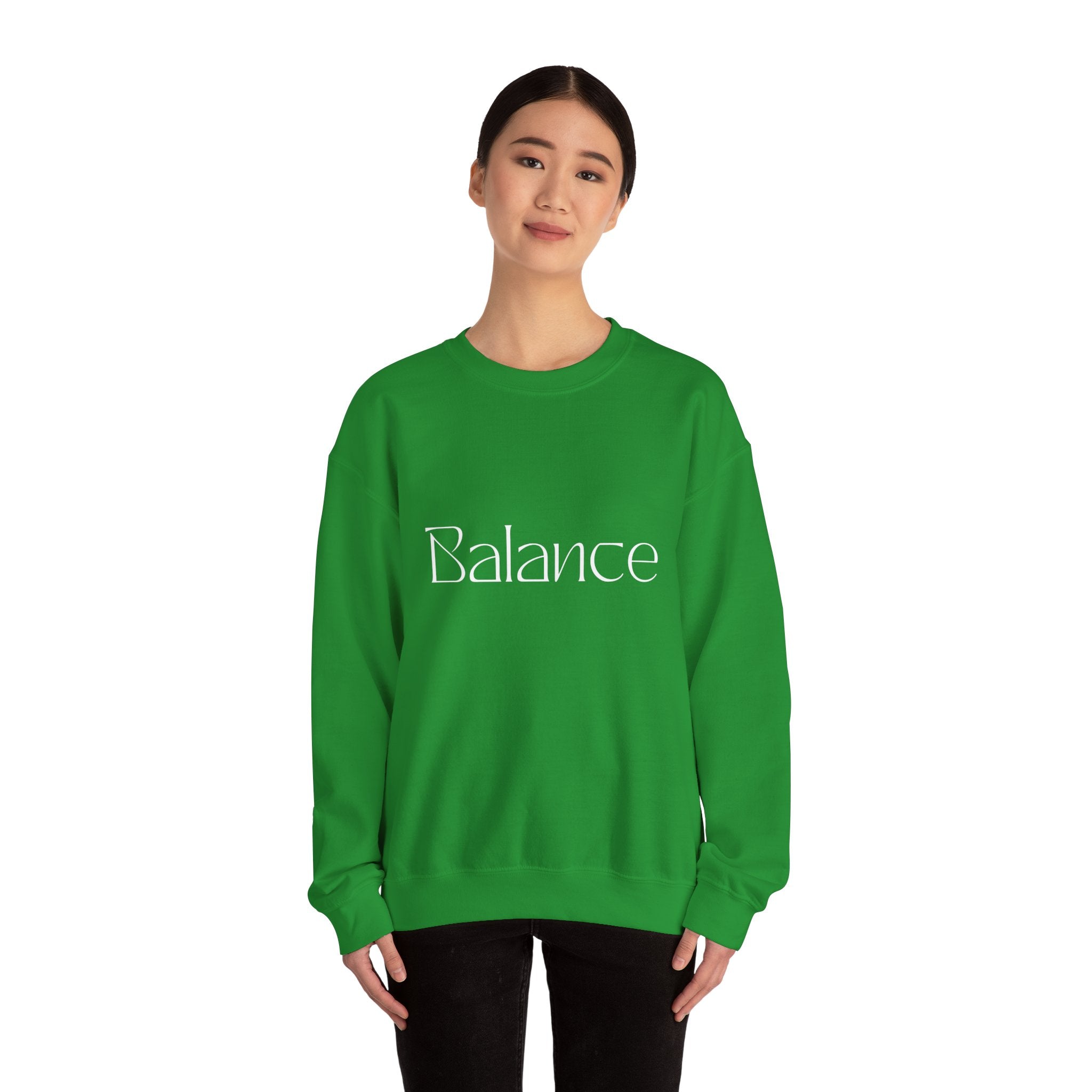 Balance Crewneck Sweatshirt — Minimal Wellness Graphic Sweatshirt