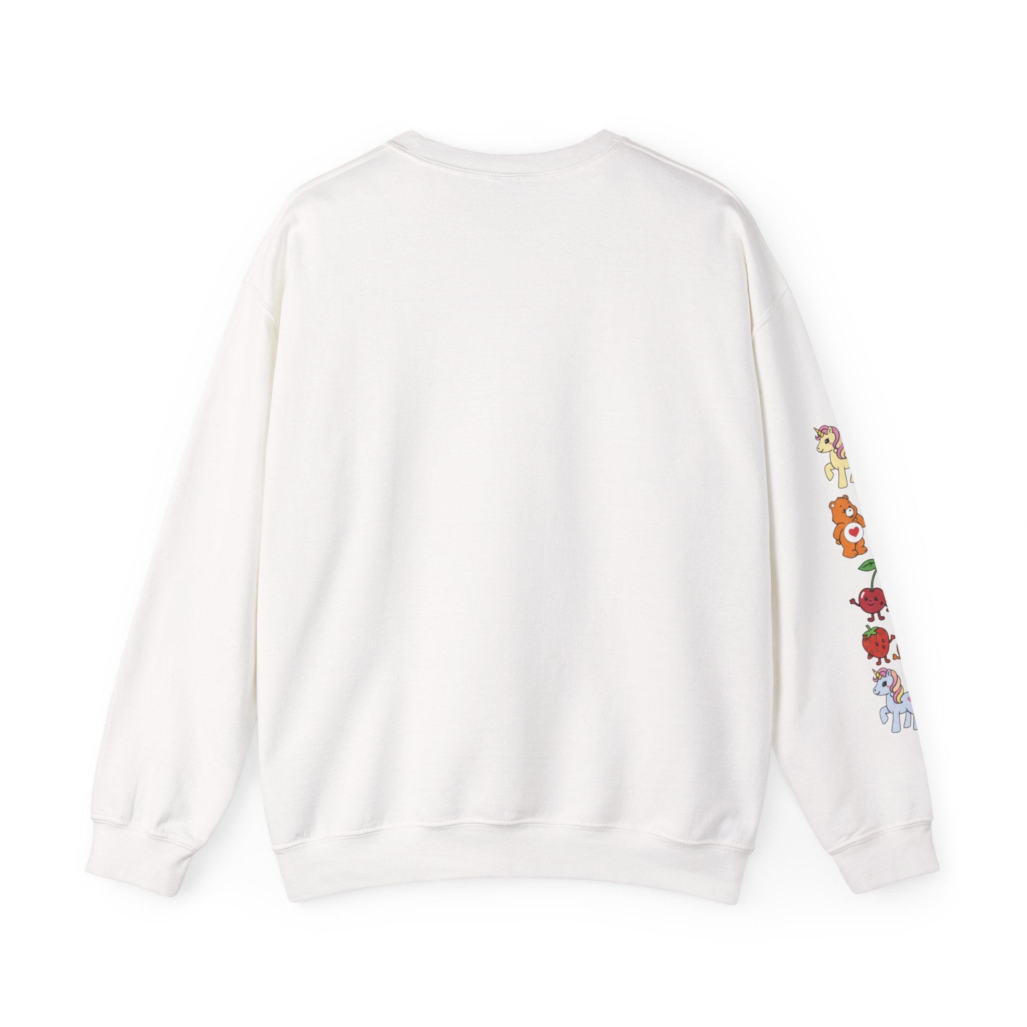 Crewneck Sweatshirt — Colorful Cute Animal Sleeve Graphic