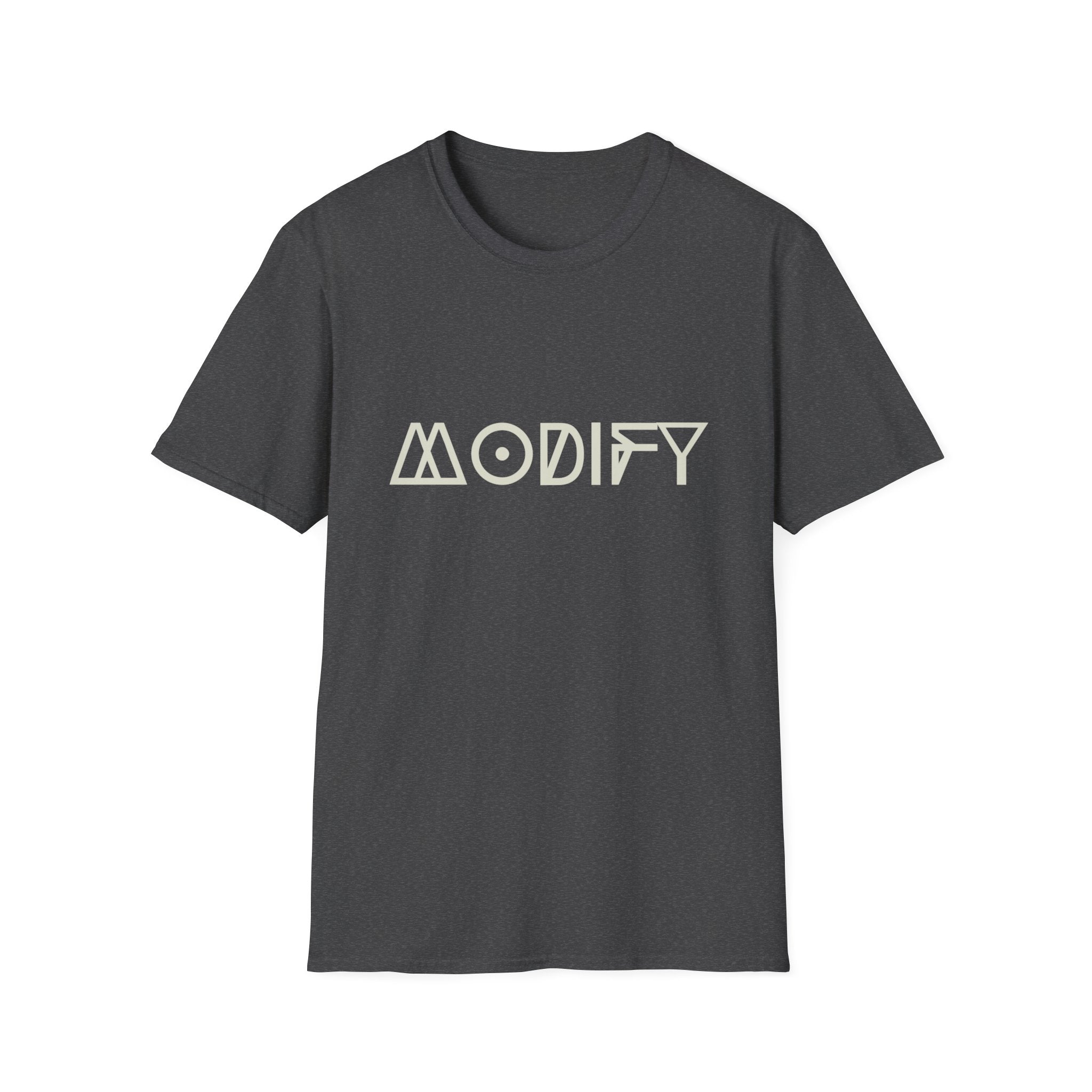 Modify Graphic T-Shirt — Retro Geometric Text Tee