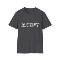 Modify Graphic T-Shirt — Retro Geometric Text Tee