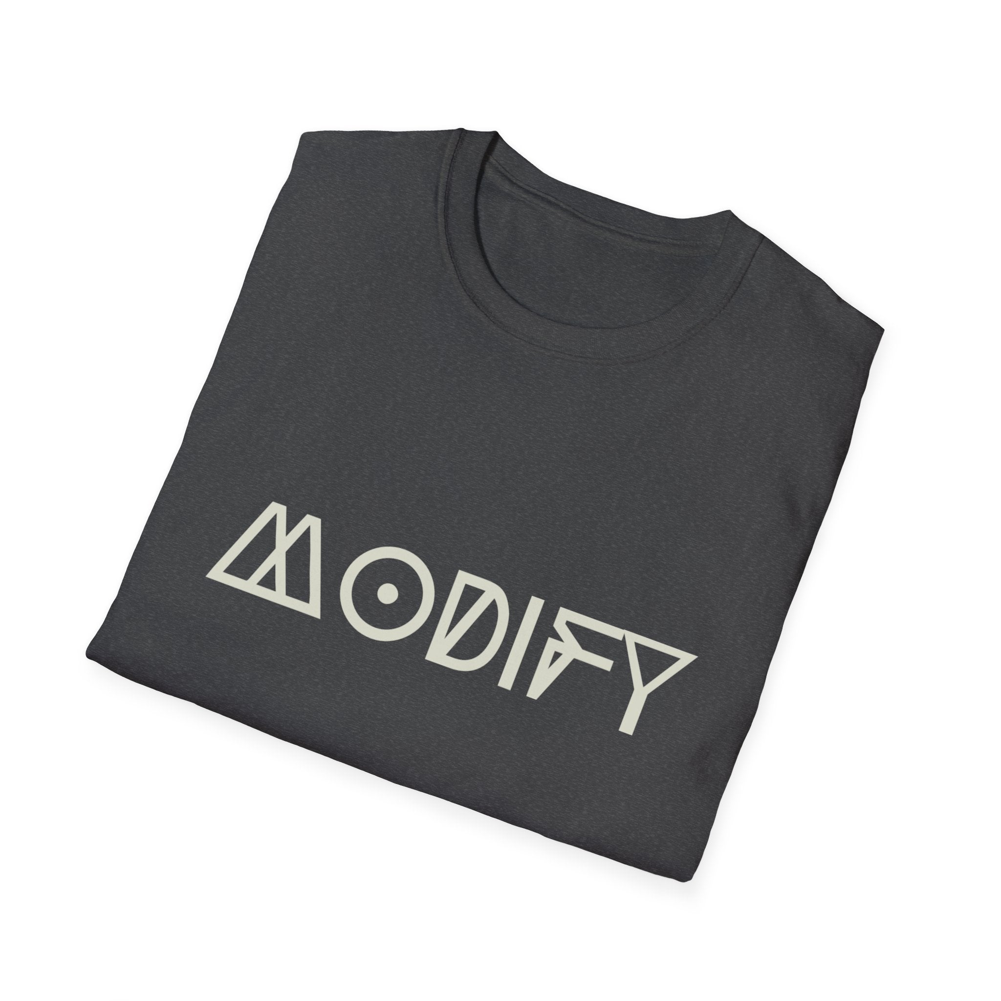 Modify Graphic T-Shirt — Retro Geometric Text Tee