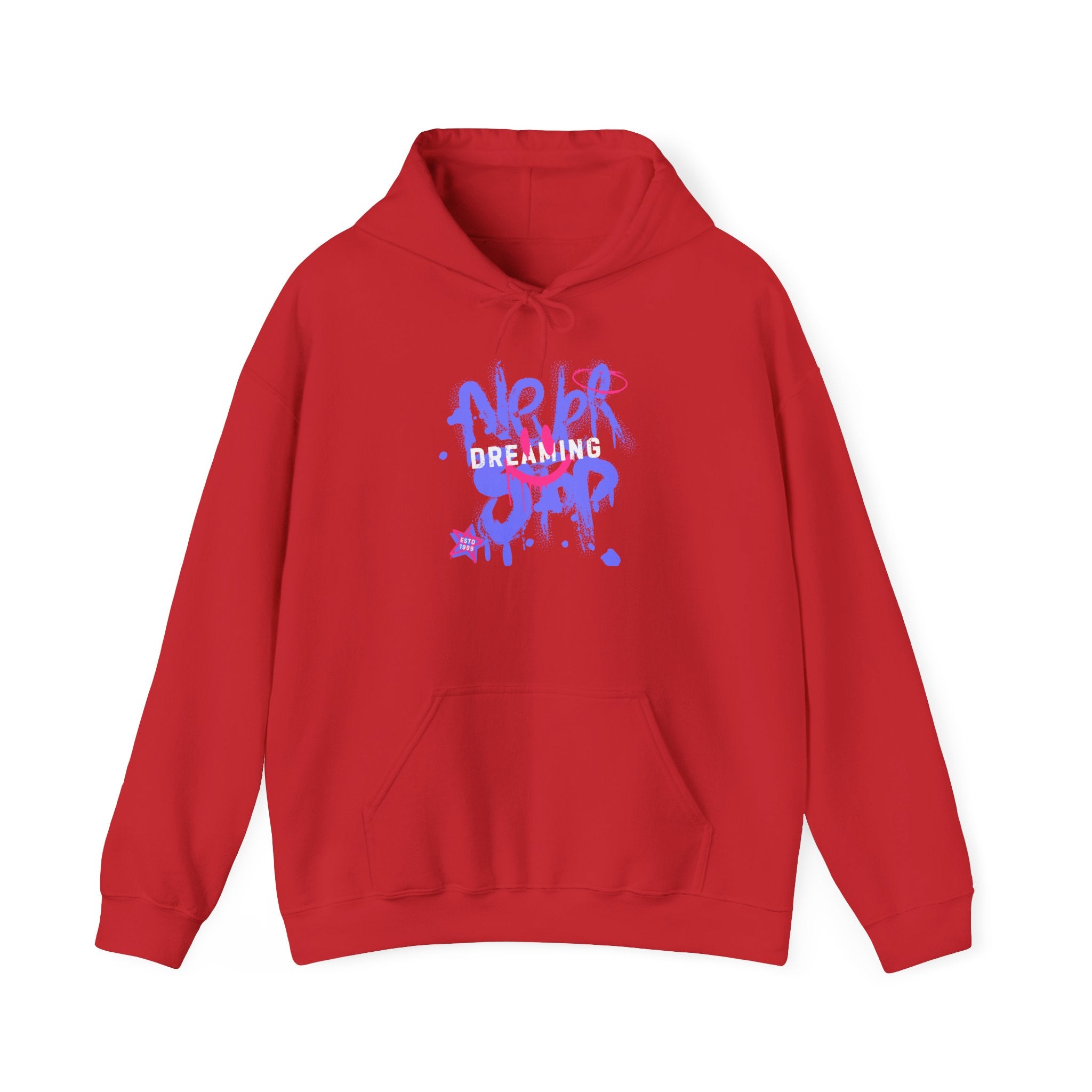 Graffiti Smile Hoodie — Playful Drip Streetwear Pullover