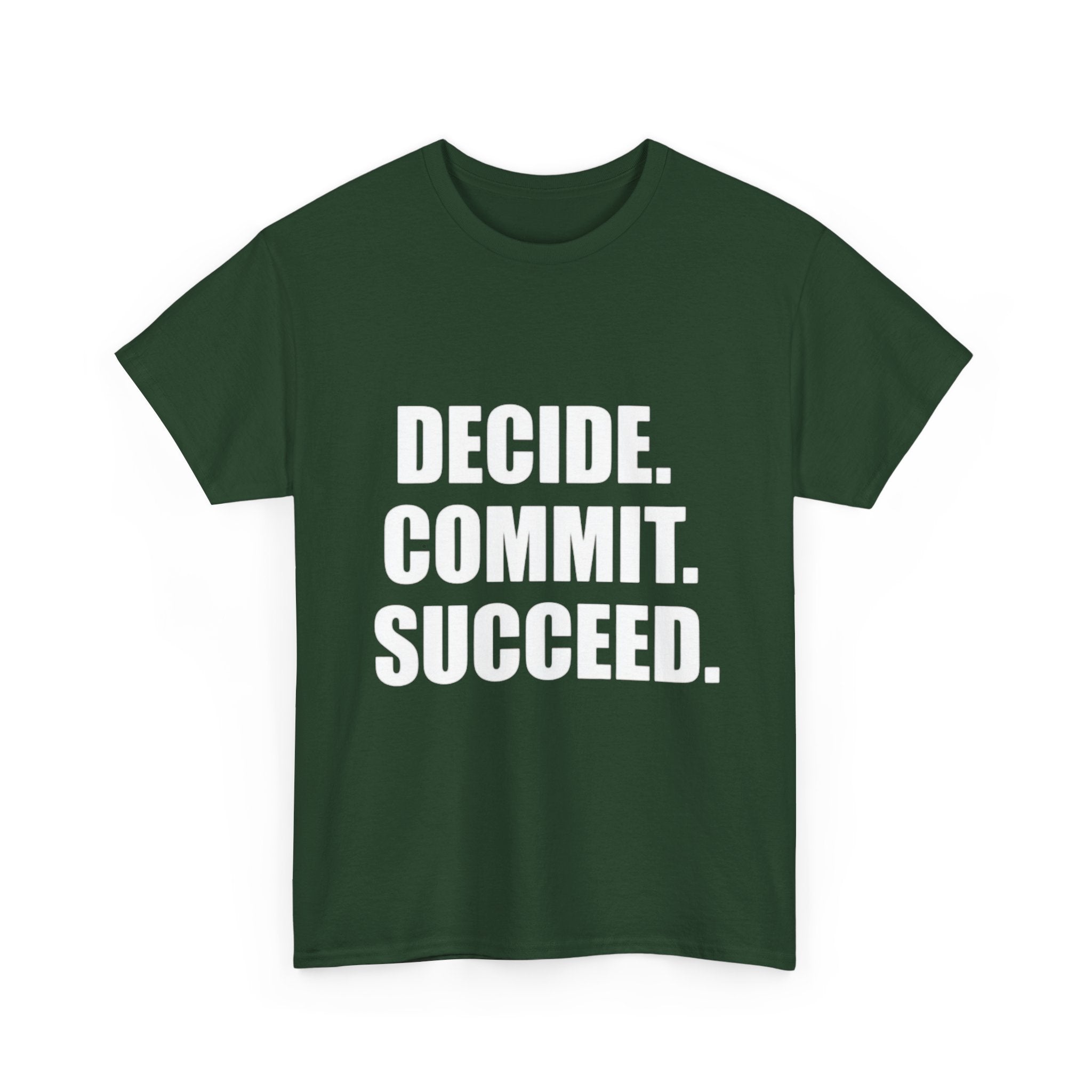Decide. Commit. Succeed. Tee — Motivational Men's Black T-Shirt