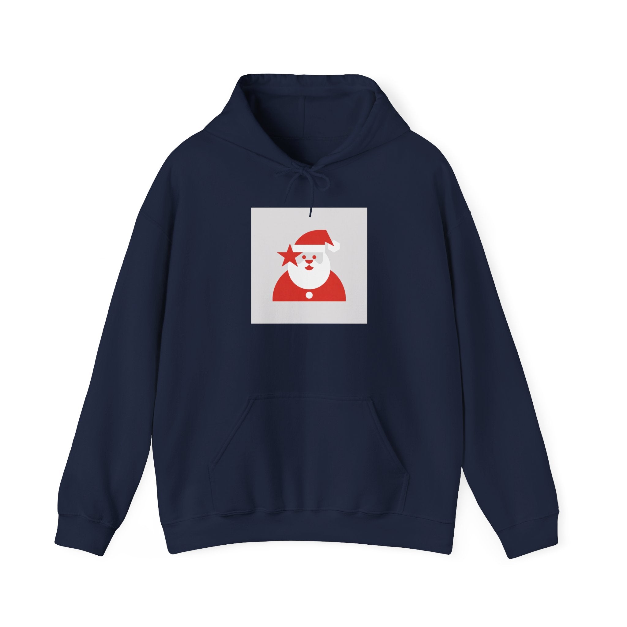 Minimal Santa Graphic Hoodie | modern santa graphic, geometric santa