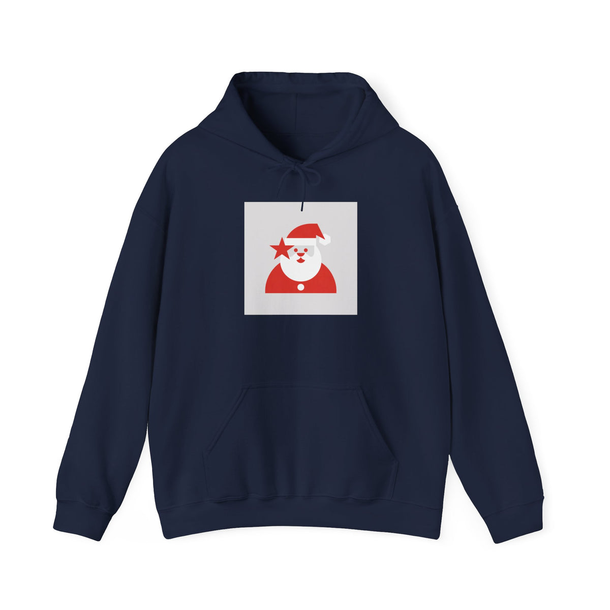 Minimal Santa Graphic Hoodie | modern santa graphic, geometric santa