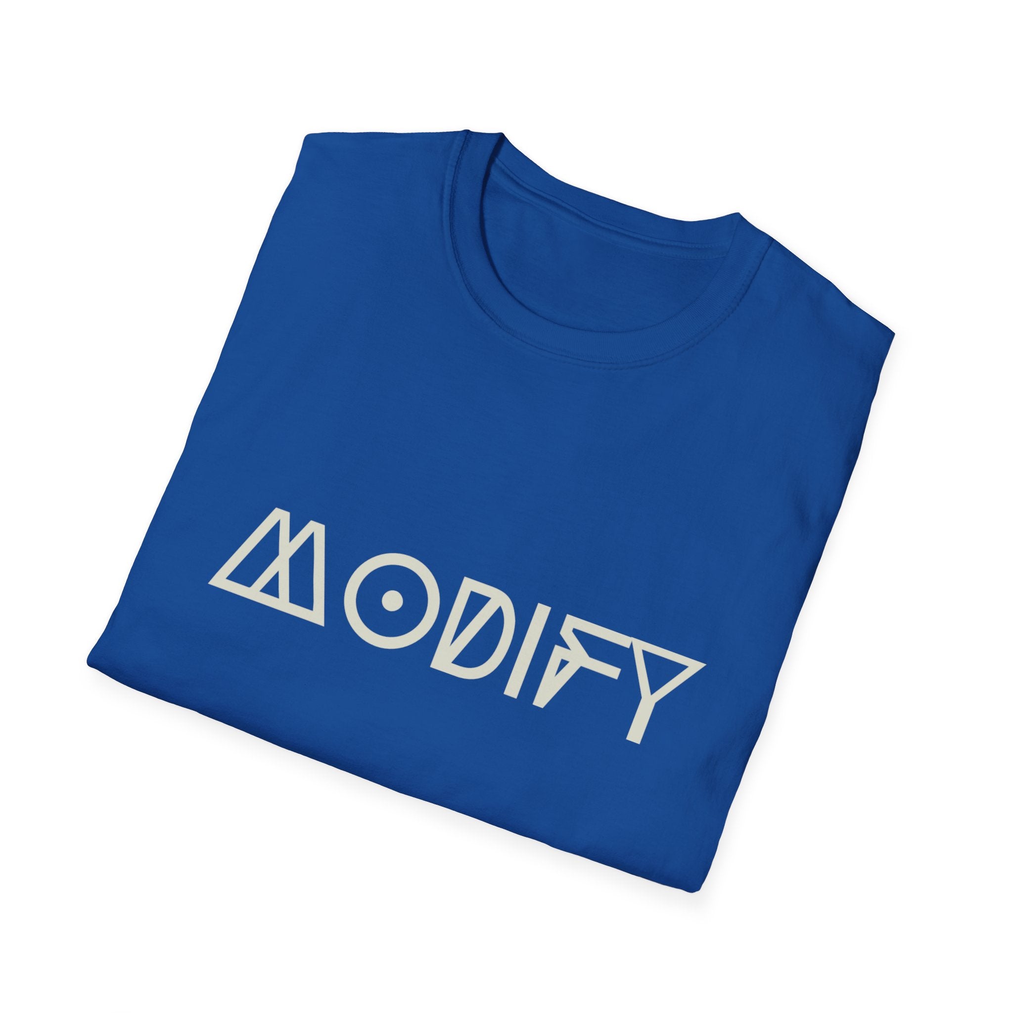 Modify Graphic T-Shirt — Retro Geometric Text Tee