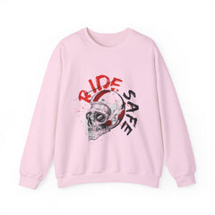 Ride Safe Skull Sweatshirt – Motorcycle Helmet Graphic Crewneck