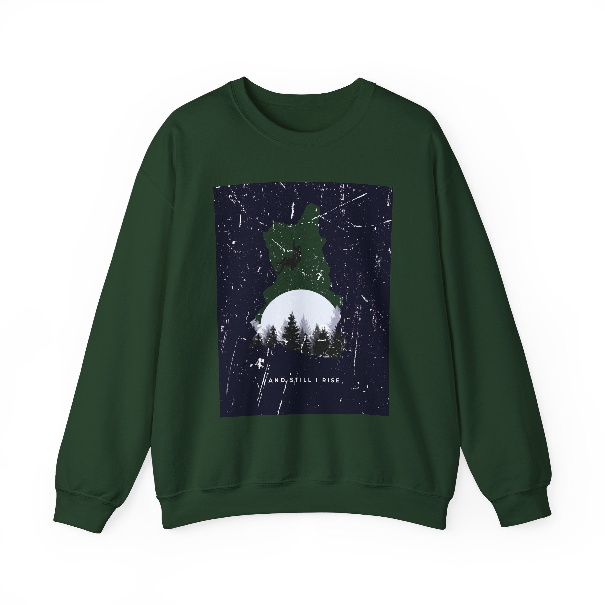 Adventure Snowboarder Graphic Sweatshirt — 'Find Your Wild' Mountain Crewneck