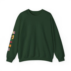 Crewneck Sweatshirt — Colorful Cute Animal Sleeve Graphic