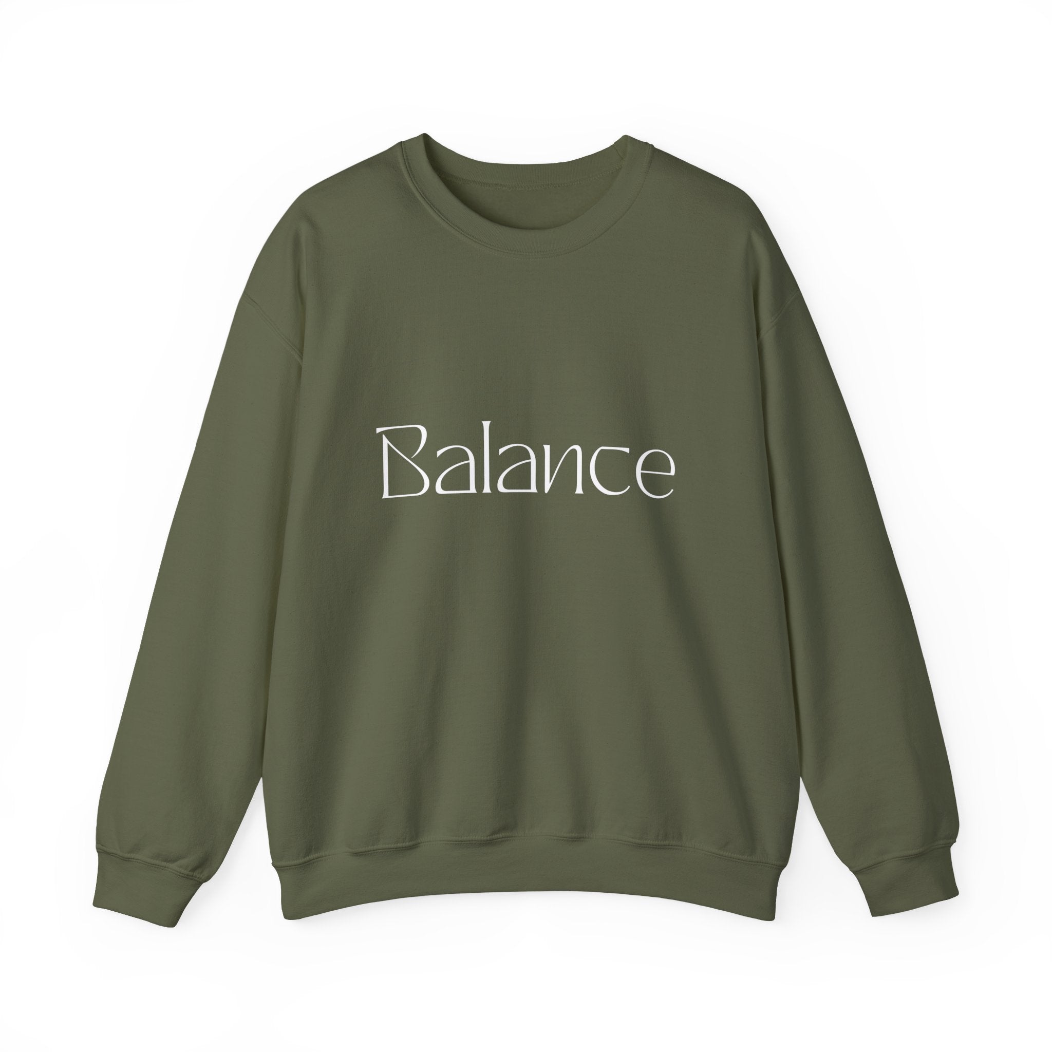 Balance Crewneck Sweatshirt — Minimal Wellness Graphic Sweatshirt