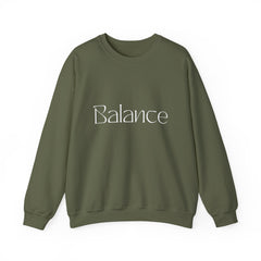 Balance Crewneck Sweatshirt — Minimal Wellness Graphic Sweatshirt