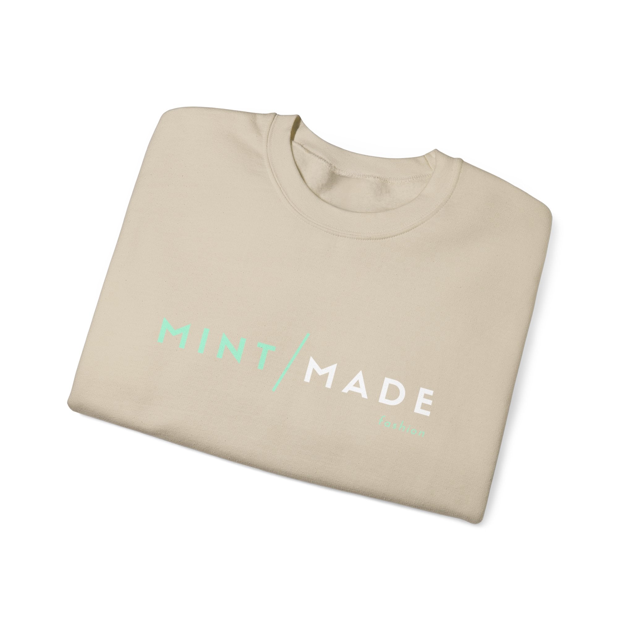Mint Made Crewneck Sweatshirt — Minimal Logo Cozy Pullover