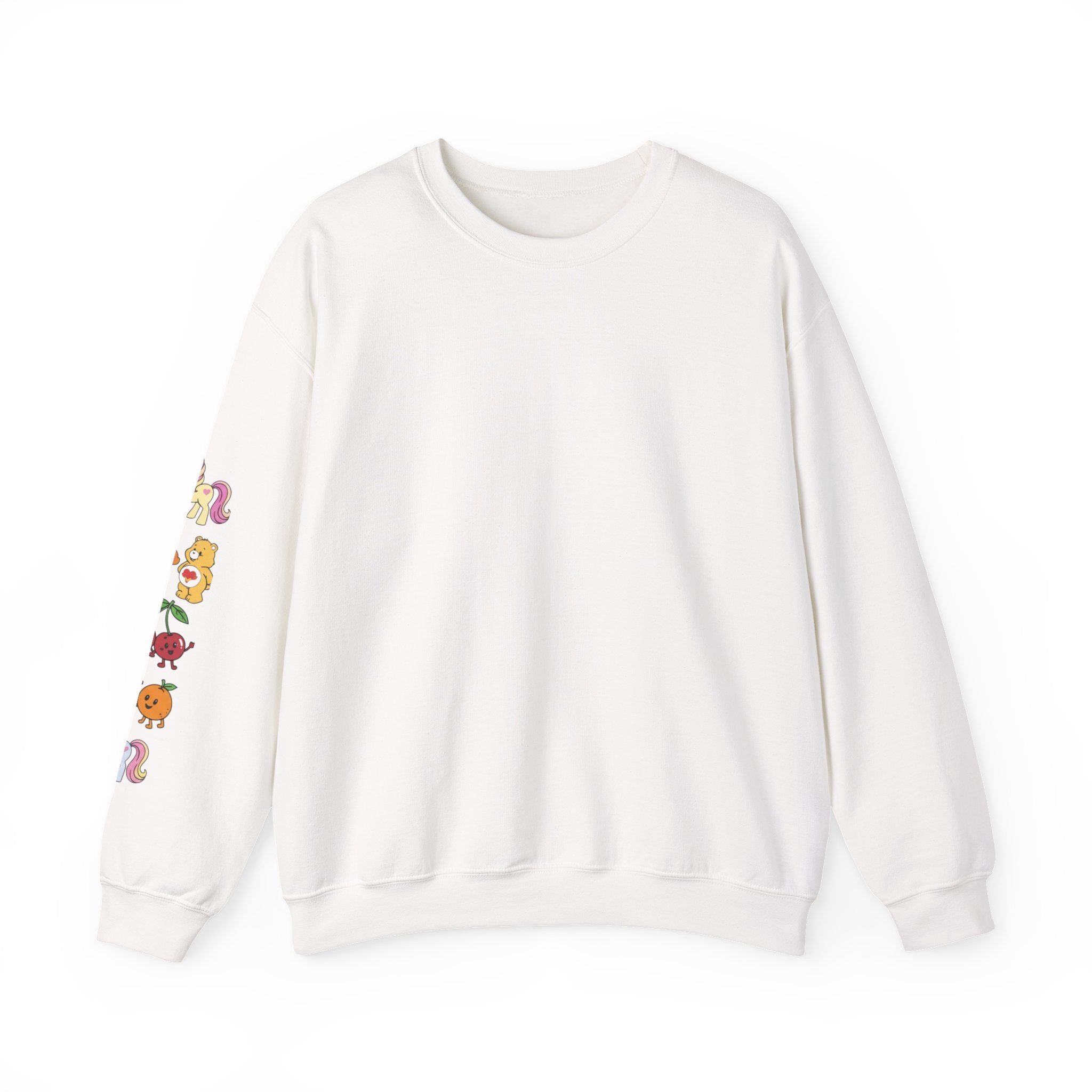Crewneck Sweatshirt — Colorful Cute Animal Sleeve Graphic