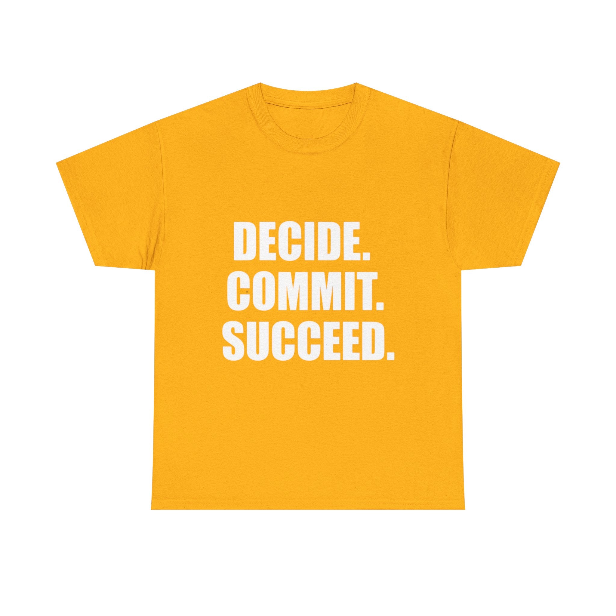 Decide. Commit. Succeed. Tee — Motivational Men's Black T-Shirt