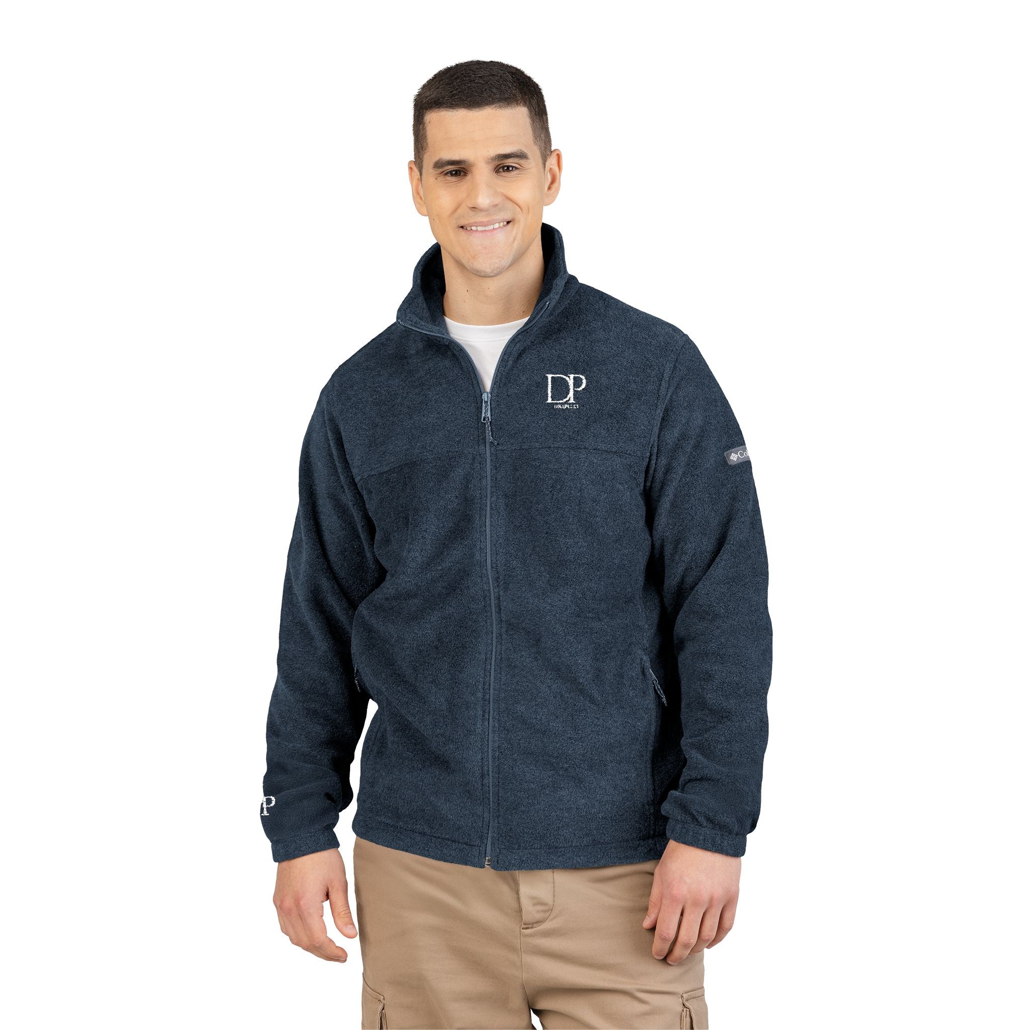 Embroidered Fleece Jacket – Cozy Columbia Zip-Up with LP Logo